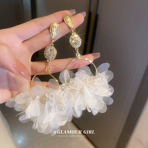 Демисезонные серьги, в цветочек