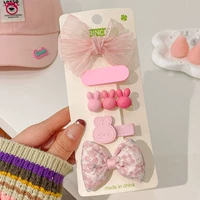 Розовый комплект с бантиком, 5 шт