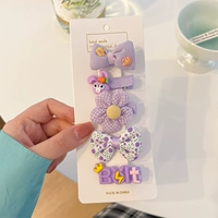 Сиреневый комплект с бантиком, 5 шт