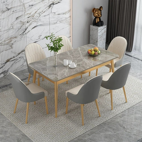 Скандинавский современный прямоугольный мраморный стульчик для кормления домашнего использования для еды для стола