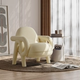 Древний кремовый дизайнер домашний гостиная творческий отдых одиночный диван -стул, домашний балкон на балконе
