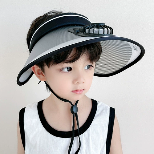 Детский вентилятор, летняя шапка, милый ультрафиолетовый солнцезащитный крем для мальчиков на солнечной энергии, семейный стиль, УФ-защита