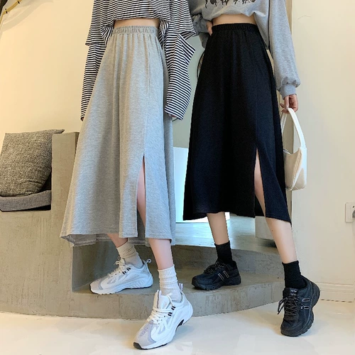 Сексуальная тонкая длинная юбка, А-силуэт, французский стиль