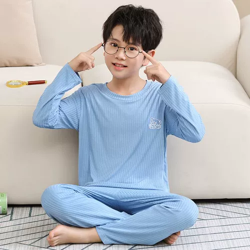 Детская пижама, комфортный комплект, осенний лонгслив для мальчиков, осенняя, подходит для подростков, в корейском стиле