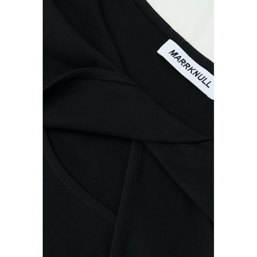 [Скидка] Женский короткий топ из скрученной хлопковой смеси MARRKNULL на раннюю весну, однотонная ткань, ворс совершенно уникален