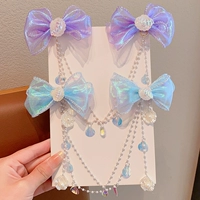 ##Mermaid 2 -Piece Set [Purple+Blue Fine Chain]