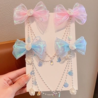 B#Mermaid 2 -Piece Set [Fan+Blue Fine Chain]