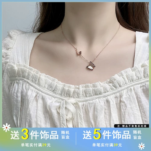 Корейское модное трехмерное ожерелье-бабочка, красивое, модное и модное, цепочка на шею интернет-знаменитостей, нишевая цепочка на ключицу для женщин 1475