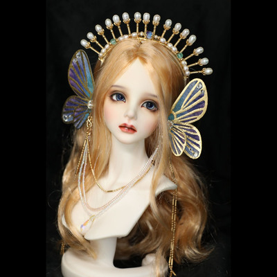 taobao agent Bee jewelry looking for flowers and trace head jewelry set BJD original hair wings wings ear chain bar hoop Little fairy three points and 3 points