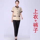 Комнатный летний дышащий комплект для работы, короткий рукав