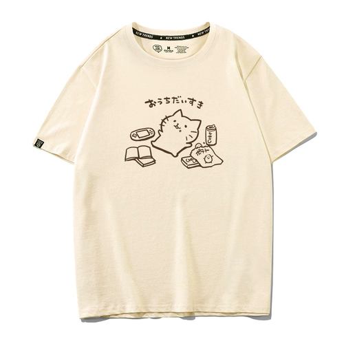Японская милая брендовая футболка с коротким рукавом, свободный крой, коллекция 2023
