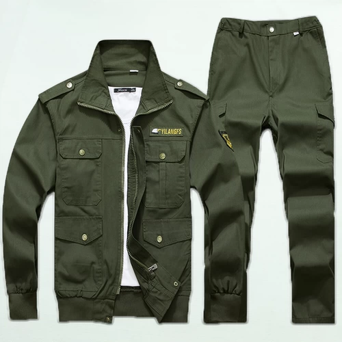 Износостойкий хлопковый осенний комбинезон, свободный крой, защита от ожогов