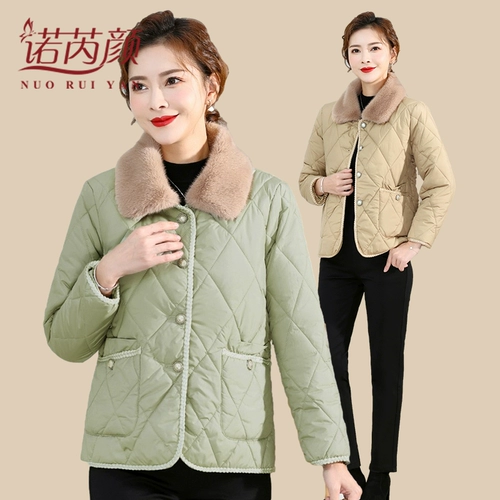 Небольшая куртка для матери, демисезонный пуховик, плащ, в западном стиле, большой размер, для среднего возраста