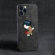 Alcantara Suede Microfiber Phone Cases Covers Cartoon Bear Cute Luxury High End Premium iPhone 15, iPhone 14, iPhone 13, iPhone 12,