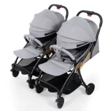 basinng Съёмная коляска для близнецов, складной велосипед тандем, тележка