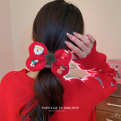 taobao agent Christmas demi-season durable advanced elastic hair accessory, high-quality style