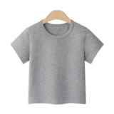 Детская хлопковая тонкая футболка с коротким рукавом, приятная телу цветная летняя одежда