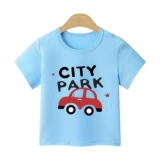 Детская хлопковая тонкая футболка с коротким рукавом, приятная телу цветная летняя одежда