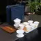 bộ ấm trà Bát phủ Xiaojiang, một ấm, bốn cốc, cốc thủy tinh nhanh, ba cốc, bộ trà du lịch, túi xách tay, logo du lịch ngoài trời tách trà đẹp Trà sứ