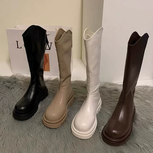 Ботинки, туфли, челси на платформе, демисезонные высокие сапоги, большой размер