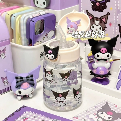 Милый мультяшный высококачественный пластиковый детский стакан со стаканом