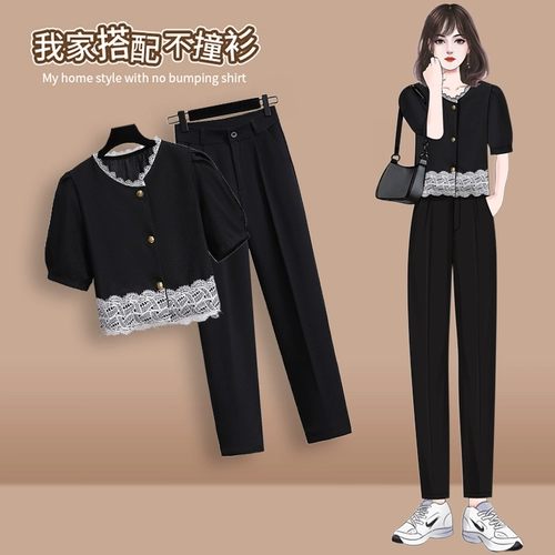 Модный универсальный летний комплект, в стиле Шанель, яркий броский стиль, в западном стиле, по фигуре