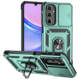 Black Sliding Camera Cover Kickstand Ring Textured Grip Phone Case for Samsung Galaxy A56