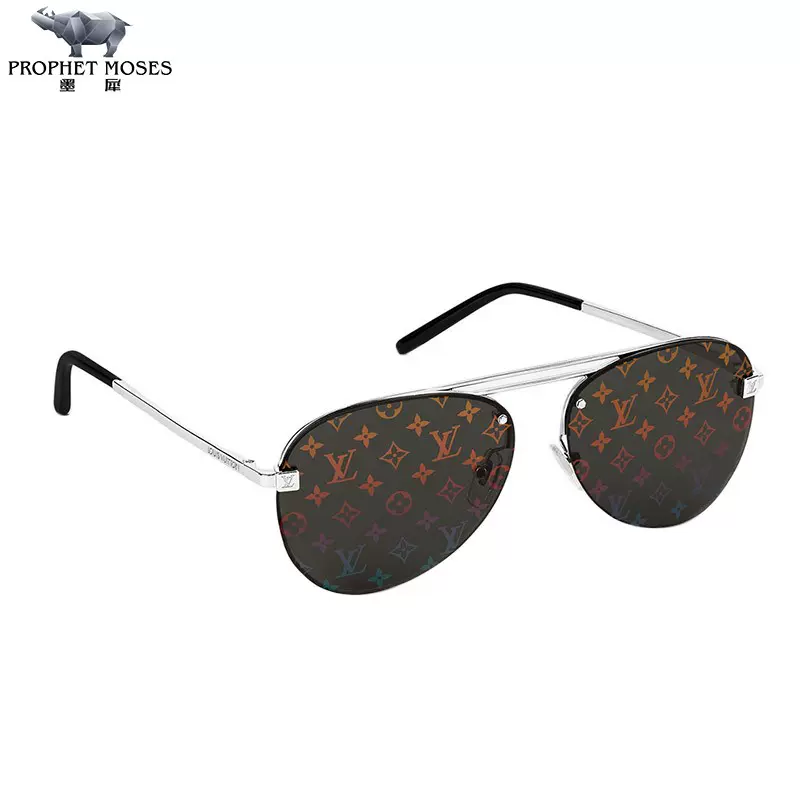 LOUIS VUITTON Monogram Clockwise Sunglasses Z1019E Dark Gun 653348