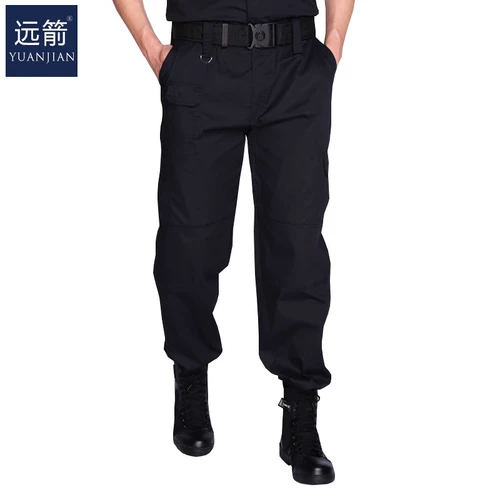 Черные осенние демисезонные тактические штаны для работы, рабочая одежда