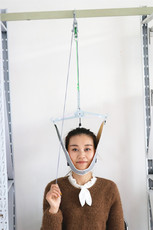 Тренажер для шеи 颈牵引器拉绳悬挂式钩修椎复矫伸正家用吊带部掉脖子疼拉颈牵引带