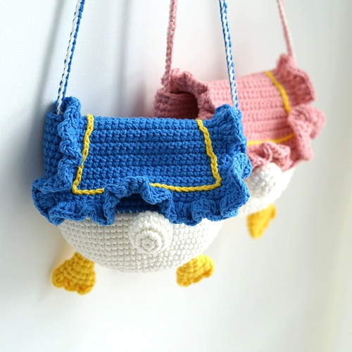 菲菲姐家 Вязаная сумка ручной работы, набор материалов, мультяшная кукла, сумка через плечо, «сделай сам»