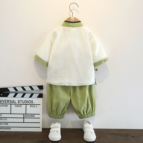 Детское ханьфу, летний костюм мальчика цветочника, элитный комплект для мальчиков, детская одежда