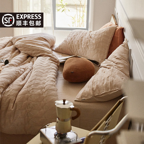 Весенний хлопковый комплект, хлопковая простыня, пододеяльник, покрывало, 60 шт, 4 предмета