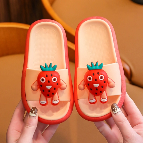 Детские тапочки, милая нескользящая обувь, мягкие слайдеры, 1-3 лет