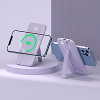 Гладкий фиолетовый [принесение скрытого кронштейна ★ Магнитный беспроводной заряд ★ Три встроенного вывода -в линии]