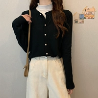 Многоцветный лонгслив, брендовый кардиган, трикотажный свитер, жакет, длинный рукав, коллекция 2022, в корейском стиле, в западном стиле