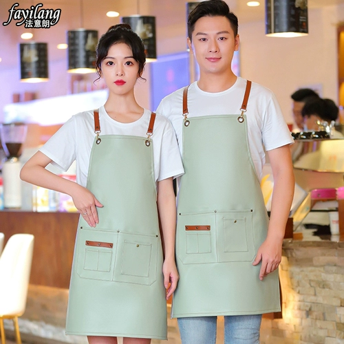 Модный полиуретановый водонепроницаемый фартук, кофейный чай с молоком для работы, делается под заказ