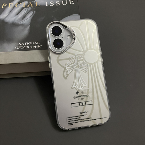 Chrome Hearts New Matte Electroplated Straight Edge – Plus/Pro/Max – 16, 15, 14, 13, 12 iPhone Case