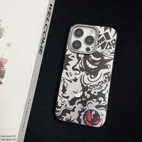 Gengar Pokemon Silver Plated Luxury iPhone Case