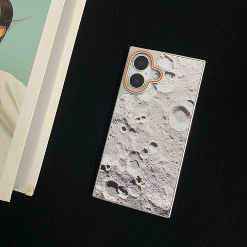 Retro Moon Surface Magsafe Acrylic iPhone Case