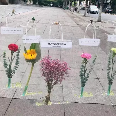 追光者韩式鲜花花束包装纸珠光膜光泽双面纸包花材料