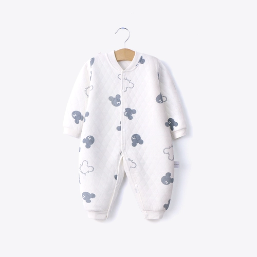 Детское демисезонное стеганое удерживающее тепло термобелье, зимняя флисовая одежда для новорожденных, детский хлопковый пуховик, свободный крой, увеличенная толщина