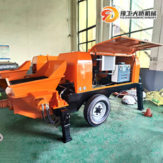 Бетононасос 混凝土输送泵车液压柴动细石引水洞砂浆上料浇筑地泵二次构造柱泵