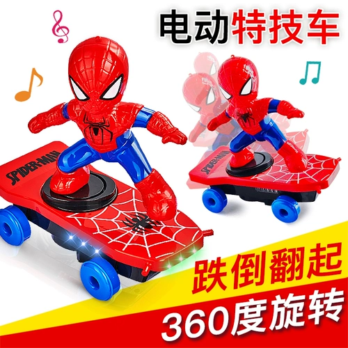 Электрический детский самокат для мальчиков, транспорт, игрушечная машина, Человек-паук