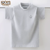 Белая футболка с коротким рукавом для мальчиков, хлопковая летняя одежда, летний комплект, подходит для подростков, в западном стиле