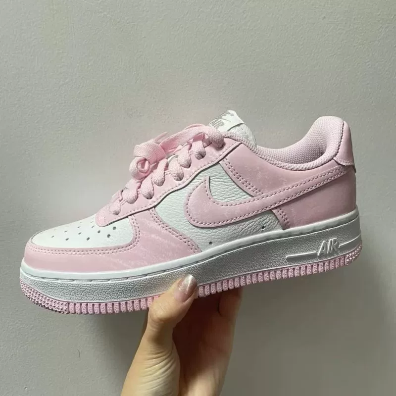 Кроссовки Nike, Nike Air Force 1, красные спортивные свадебные кроссовки для мужчин и женщин для отдыха, на заказ, для любимого