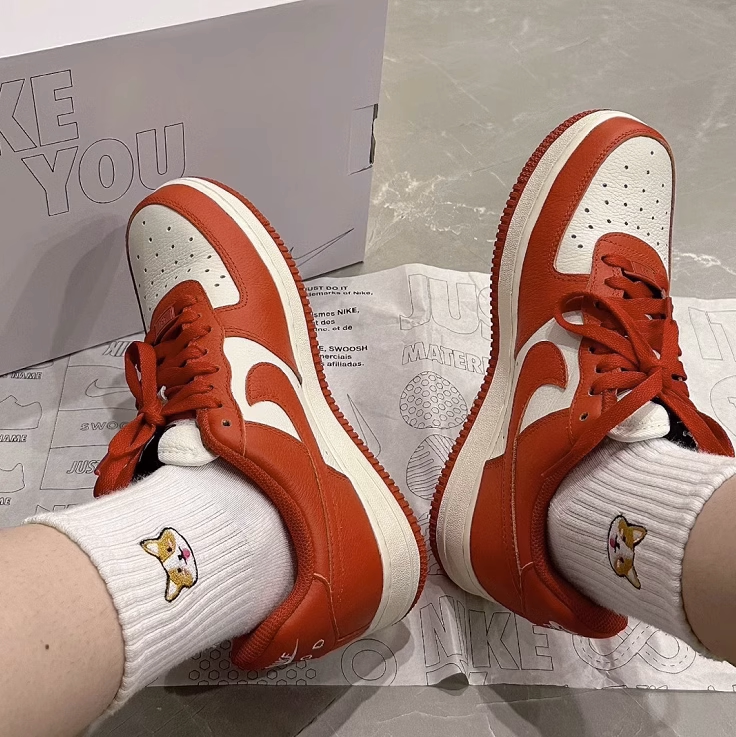 Кроссовки Nike, Nike Air Force 1, красные спортивные свадебные кроссовки для мужчин и женщин для отдыха, на заказ, для любимого