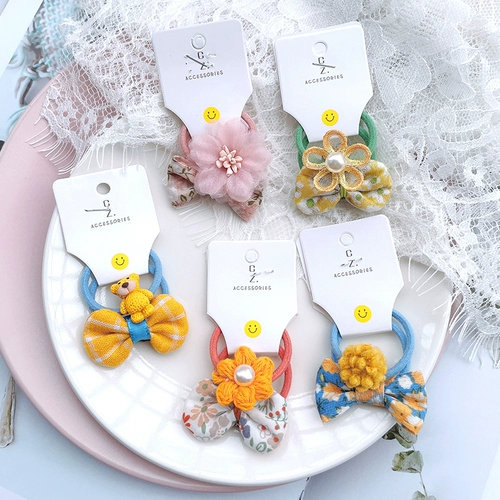 Детский аксессуар для волос, резинка для волос, свежая ткань