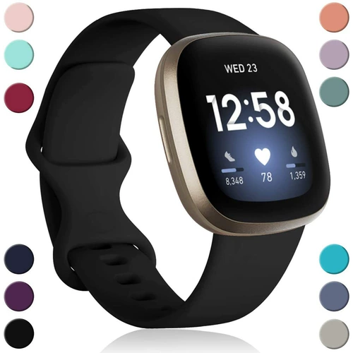 Подходит для силиконового ремешка для часов Fitbit Versa3/Sense, такой же ремешок для спортивных часов, браслет