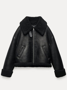 Пальто-одеяло демисезонное черное двустороннее пуховик Zara